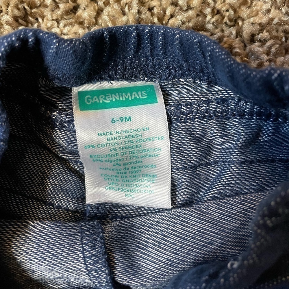 ❌SOLD❌Garanimals 6-9 month blue jeggings with ruffles - Picture 3 of 3
